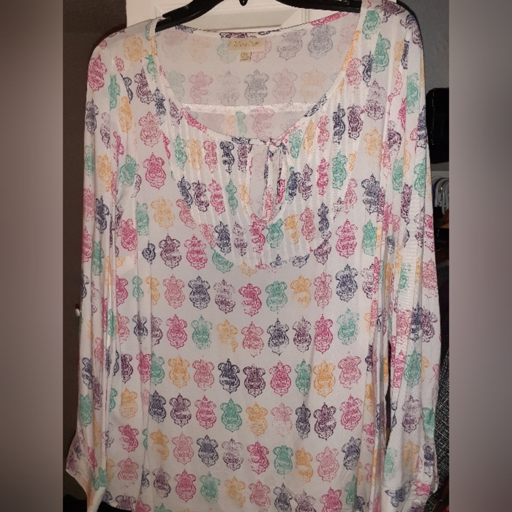 Modcloth 1X owl blouse
